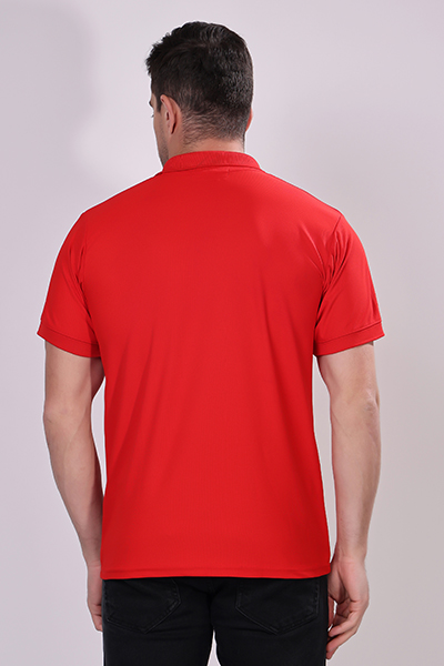MENS RED POLO T - SHIRT